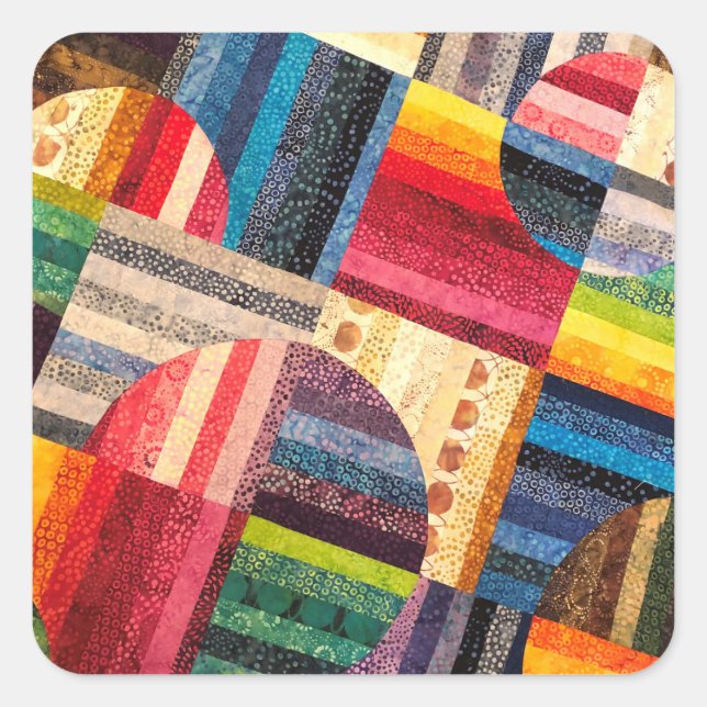 Adesivo Quadrado Coletor de inclinação do círculo (Frente)