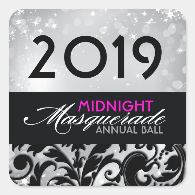 Adesivo Quadrado Coletor de Mascarada clássico (Frente)