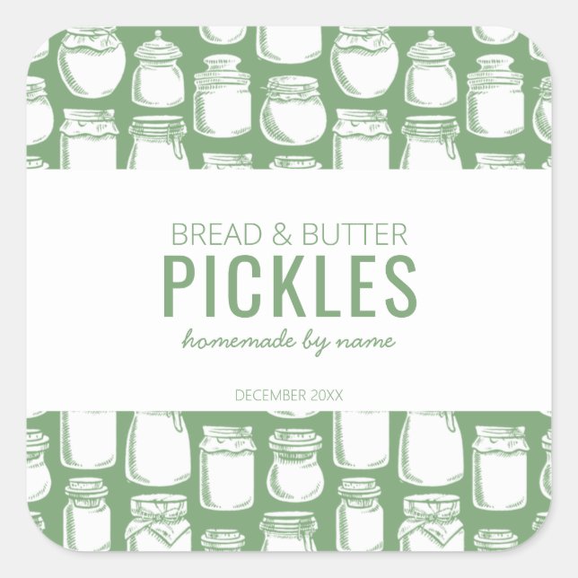 Adesivo Quadrado Coletor de picles caseiro (Frente)