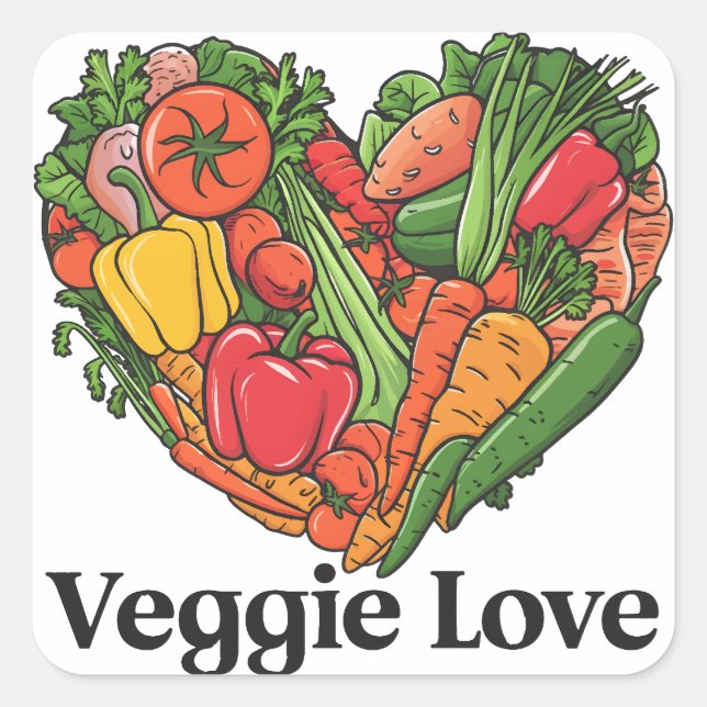 Adesivo Quadrado Colheita Sensível: Um Caso De Amor Vegetal (Frente)