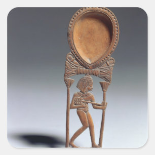 Adesivo Quadrado Colher cosmética com uma figura de um lutenist, K
