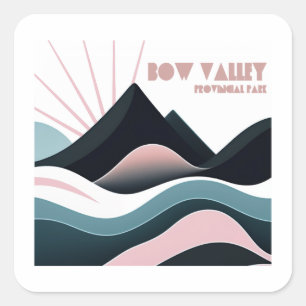 Adesivo Quadrado Colinas coloridas do Parque Provincial do Vale do 
