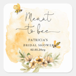 Adesivo Quadrado Colmeia De Abelhas Florais Chá De Noiva