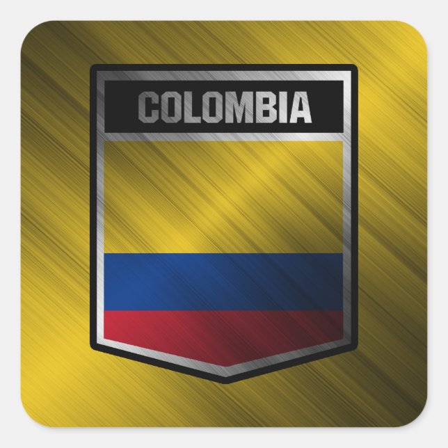 Adesivo Quadrado Colômbia (Frente)