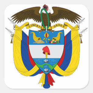 Adesivo Quadrado colombia emblem
