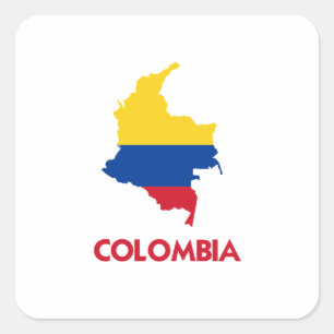 ADESIVO QUADRADO COLOMBIA MAP