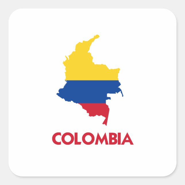 ADESIVO QUADRADO COLOMBIA MAP (Frente)