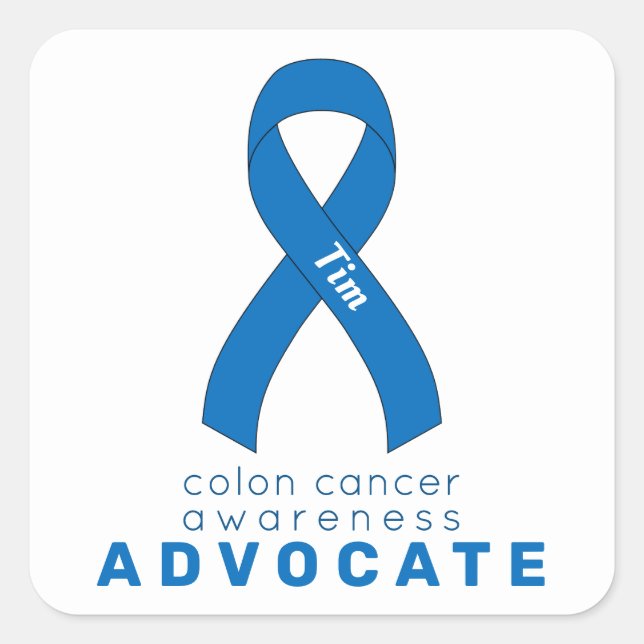 Adesivo Quadrado Colon Cancer Advocate White Square Sticker (Frente)