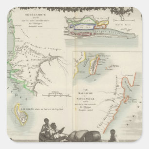 Adesivo Quadrado Colônias Francesas na África