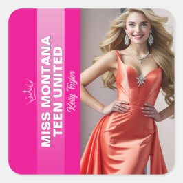 Adesivo Quadrado Color Pop Ultimate Pageant Titleholder Sticker Set