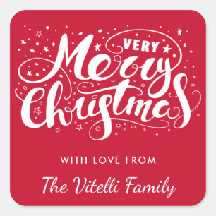 Adesivo Quadrado Coloração personalizada - Vinhetas de Natal muito
