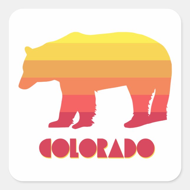 Adesivo Quadrado Colorado Bear (Frente)
