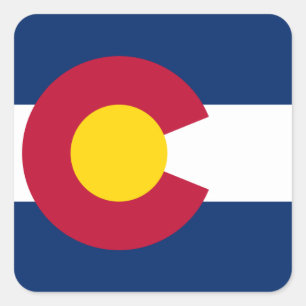 Adesivo Quadrado Colorado Flag