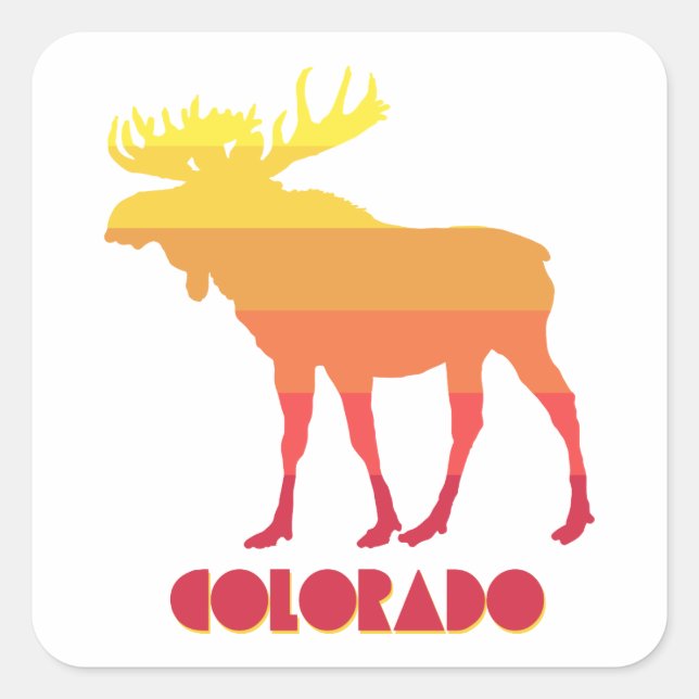 Adesivo Quadrado Colorado Moose (Frente)