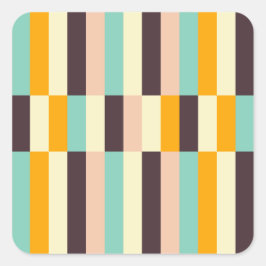 Adesivo Quadrado Colorful geometric pattern with vertical stripes 
