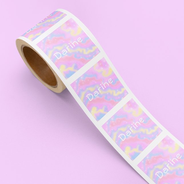 Adesivo Quadrado Colorida Esmagadora Rainbow Girly (Criador carregado)