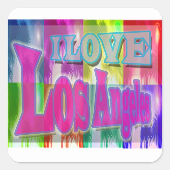 Adesivo Quadrado Colorida Palms Sticker (Frente)