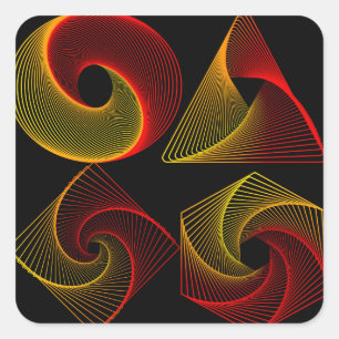 Adesivo Quadrado Coloridos de Formas Geométricas