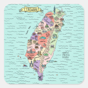 Adesivo Quadrado Coloridos Quadrados de Taiwan