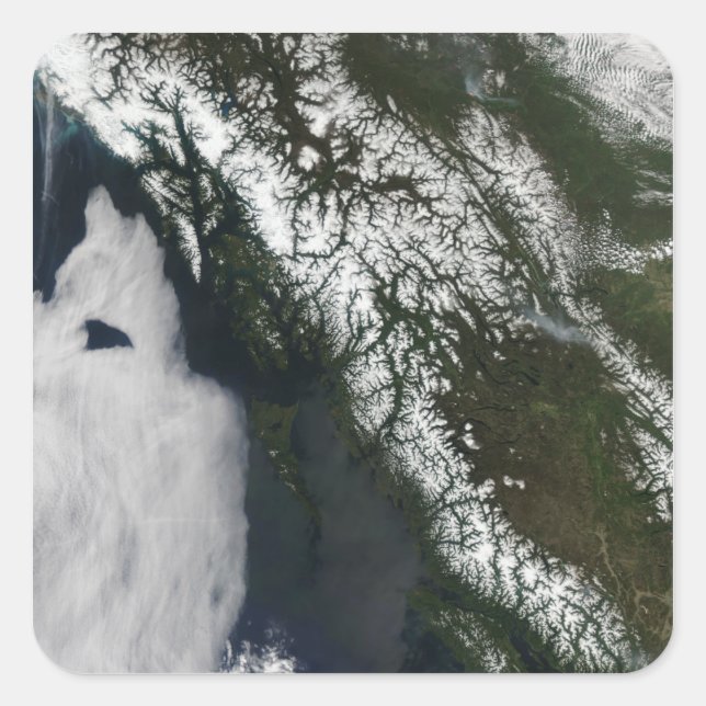 Adesivo Quadrado Colúmbia Britânica (Frente)