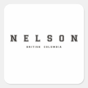 Adesivo Quadrado Columbia Britânica de Nelson
