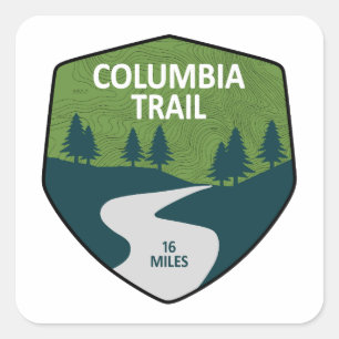 Adesivo Quadrado Columbia Trail New Jersey