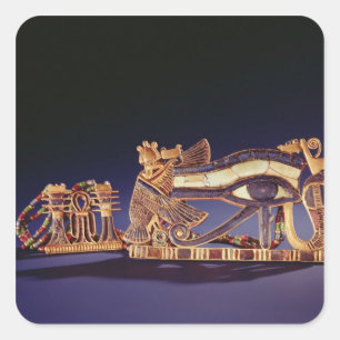 Adesivo Quadrado Coluna de Djed peitoral e olho do wedjet peitoral