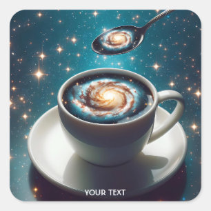 Adesivo Quadrado Coluna de Fantasy Cute Space Cup