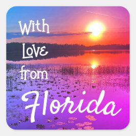 Adesivo Quadrado "Com Amor Do" Sticker