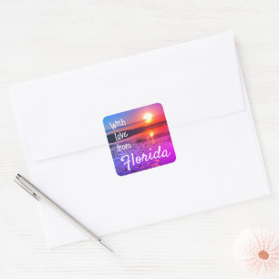 Adesivo Quadrado "Com Amor Do" Sticker