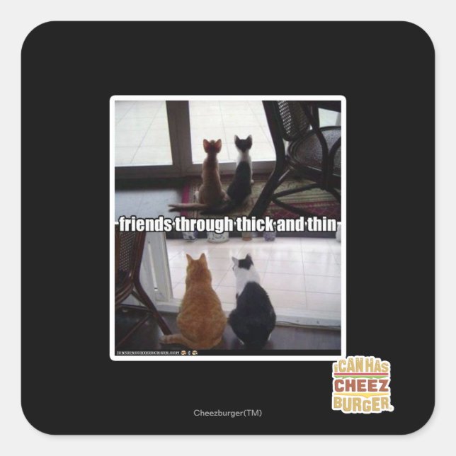 Adesivo Quadrado Com grosso e fino (Frente)