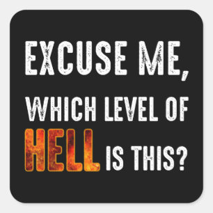 Adesivo Quadrado Com Licença, Que Diabo É Esse?