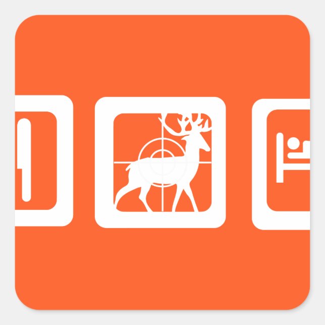 Adesivo Quadrado Coma a Caça do Sono (Frente)