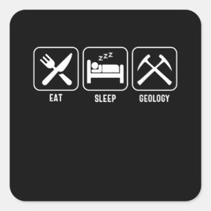 Adesivo Quadrado Coma. Durma. Geologia