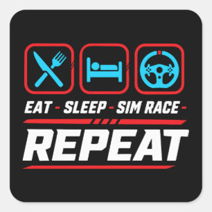 Adesivo Quadrado Coma sim-race para fãs de sim-racing