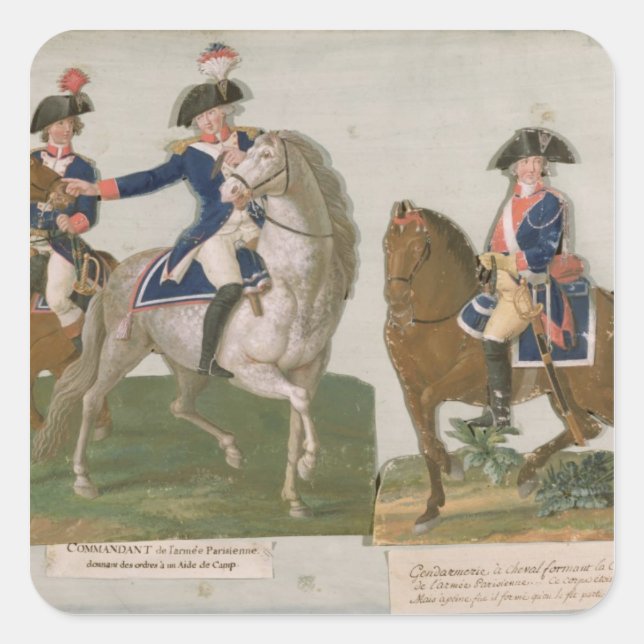 Adesivo Quadrado Comandante do Exército e oficial (Frente)