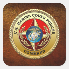 Adesivo Quadrado Comando das Forças Armadas dos EUA (MARFORCOM) [3D