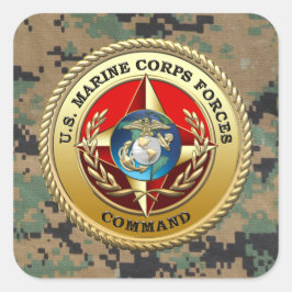 Adesivo Quadrado Comando das Forças Armadas dos EUA (MARFORCOM) [3D