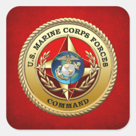 Adesivo Quadrado Comando das Forças Armadas dos EUA (MARFORCOM) [3D