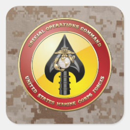 Adesivo Quadrado Comando de Operações Especiais USMC (MARSOC) [3D]