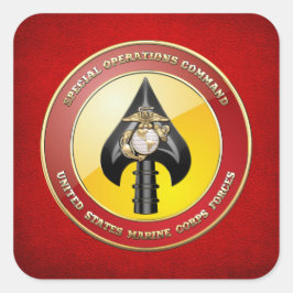 Adesivo Quadrado Comando de Operações Especiais USMC (MARSOC) [3D]