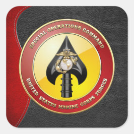 Adesivo Quadrado Comando de Operações Especiais USMC (MARSOC) [3D]