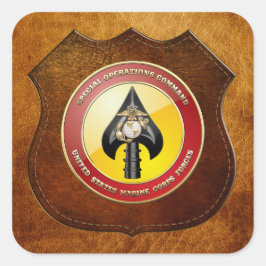 Adesivo Quadrado Comando de Operações Especiais USMC (MARSOC) [3D]