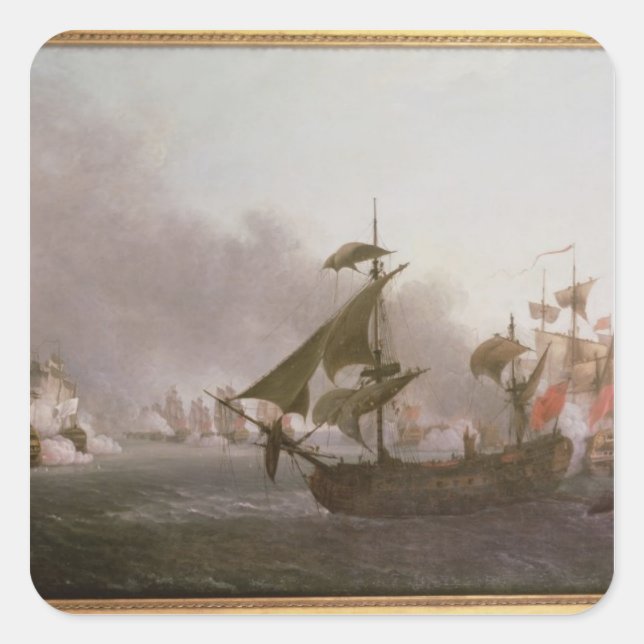 Adesivo Quadrado Combate Naval da Ilha de Granada (Frente)