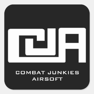 Adesivo Quadrado Combater Junkies Airsoft sticker