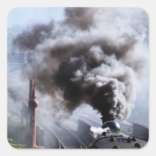 ADESIVO QUADRADO COMBOIO A VAPOR