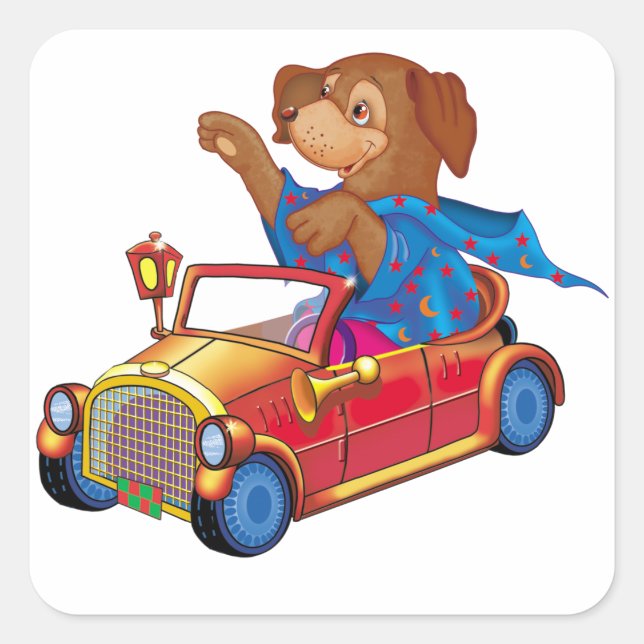 Adesivo Quadrado comboio e carro (Frente)