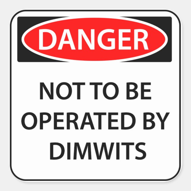 Adesivo Quadrado Comedy Danger Sticker (Frente)