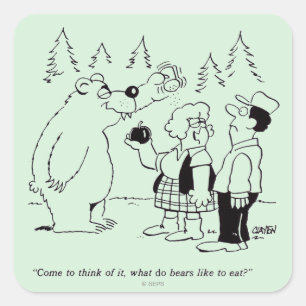 Adesivo Quadrado Comensal dos ursos