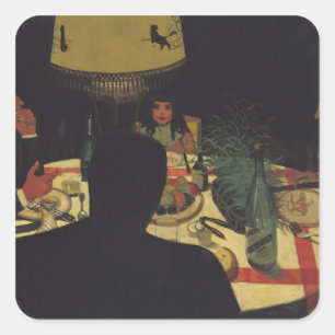 Adesivo Quadrado Comensal pelo Lamplight, 1899